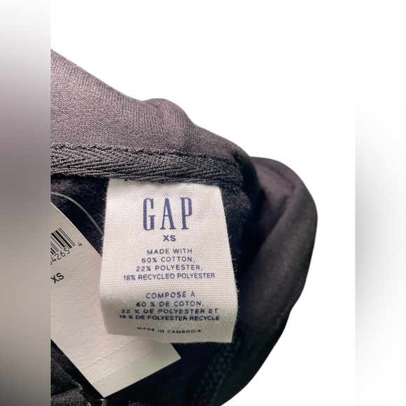 Gap New Cotton Blend Leopard Print Logo Black Zipper Hoodie Sweatshirt Size XS - Picture 6 of 6